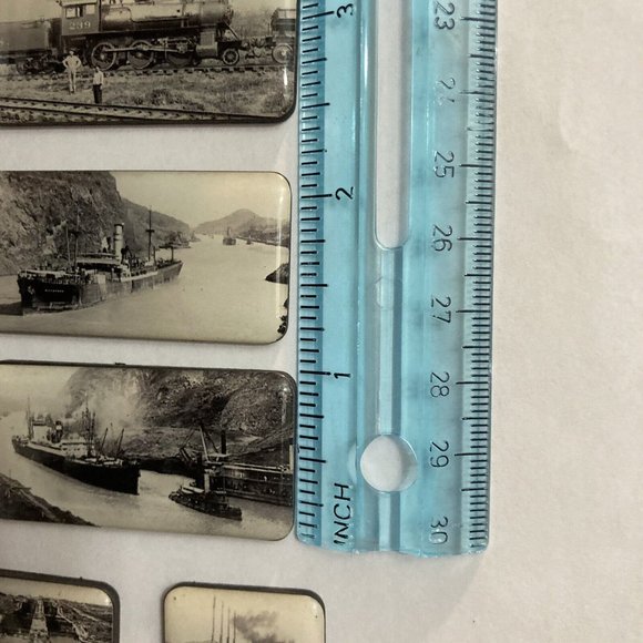 Panama Canal Epoxy Refrigerator Magnets Locomotive Steam Ships - Picture 5 of 6